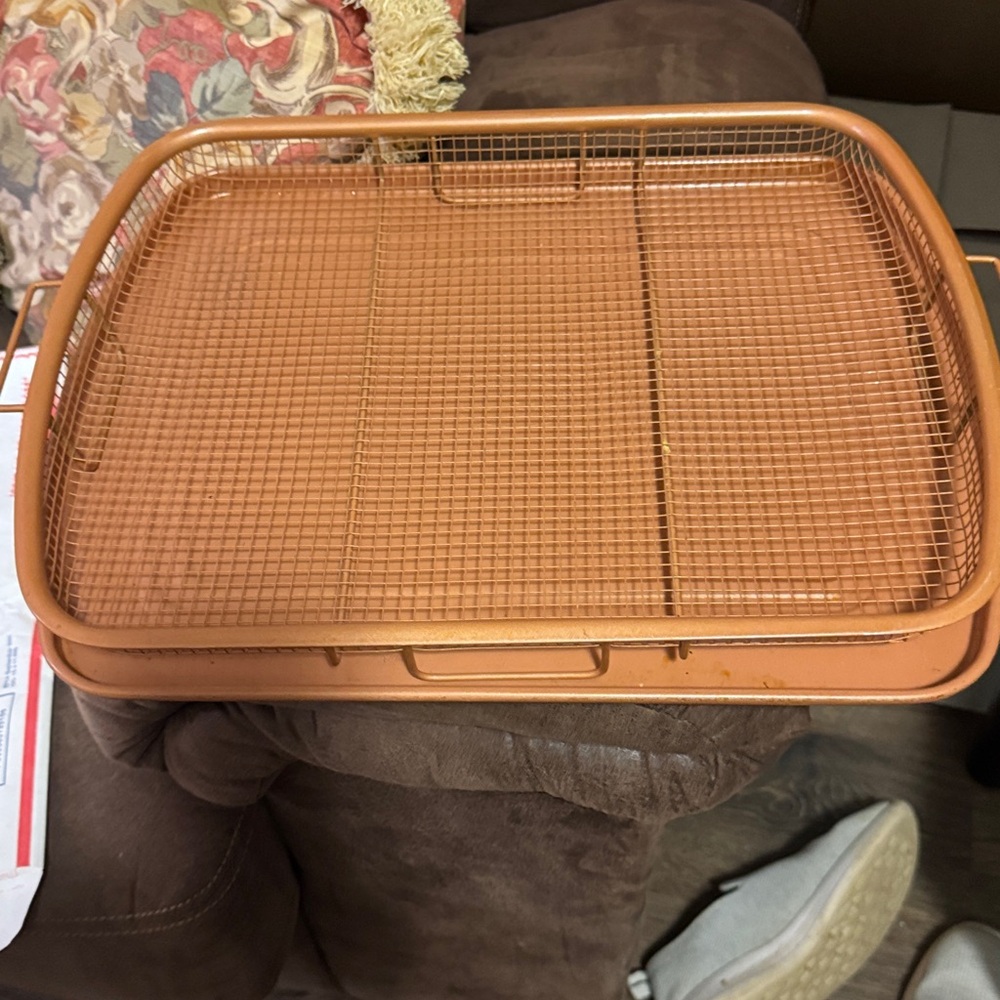 Copper Baking Tray with Mesh Rack - Picture 2 of 5